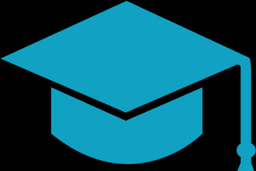 Blue Graduation Cap Icon PNG Image