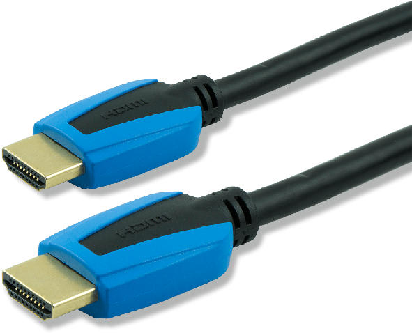 Blue H D M I Cable Connectors PNG Image