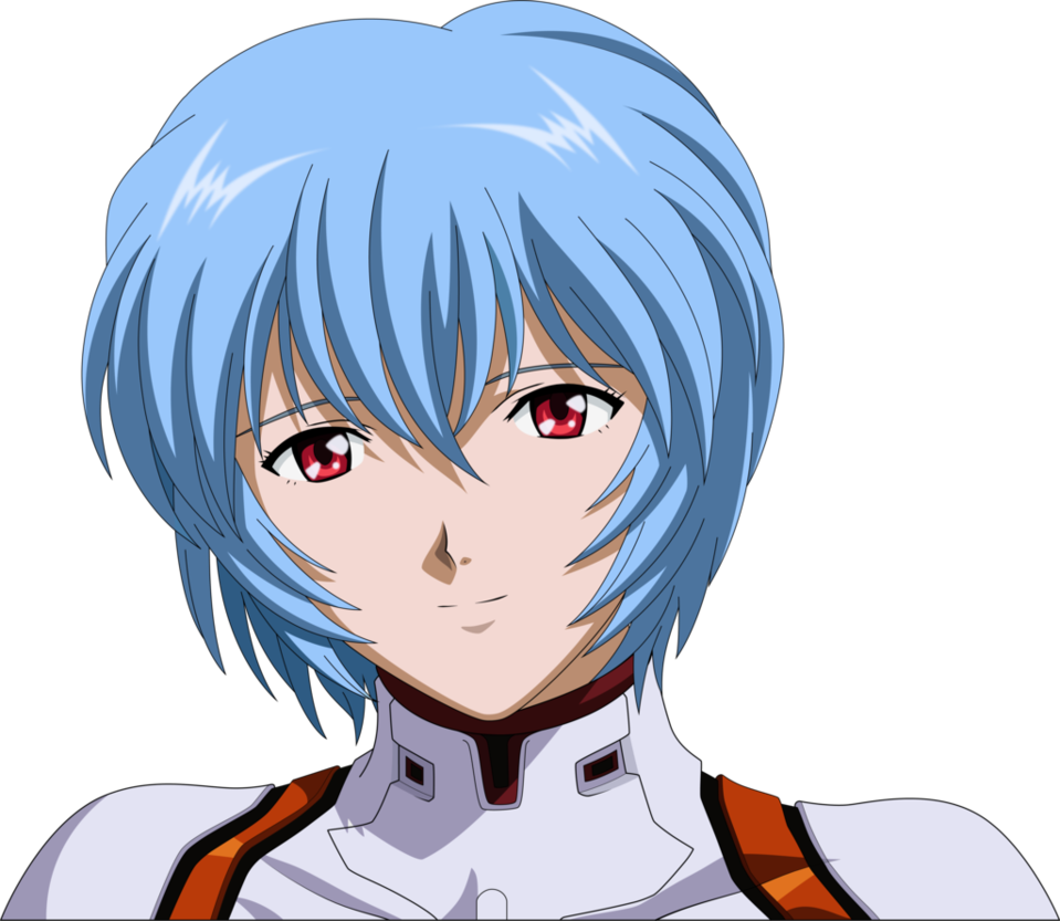 Blue Haired Anime Character PNG Image