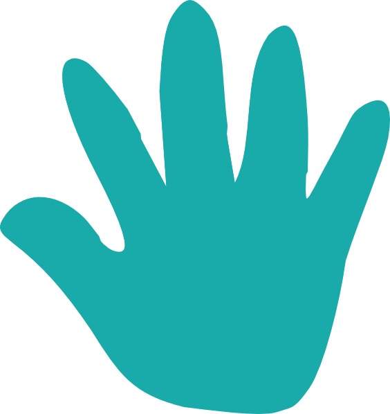 Blue Hand Clipart Graphic PNG Image