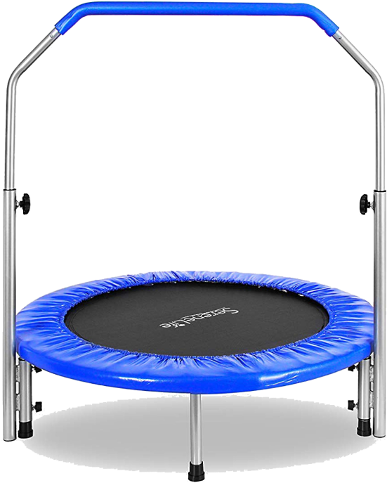 Blue Handled Fitness Trampoline PNG Image