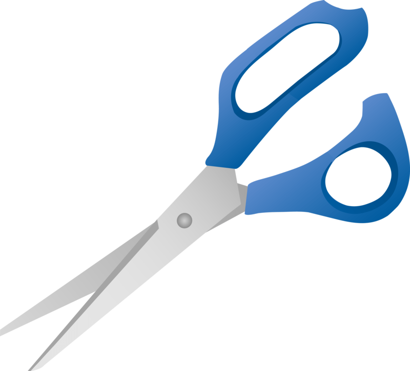 Blue Handled Scissors Graphic PNG Image