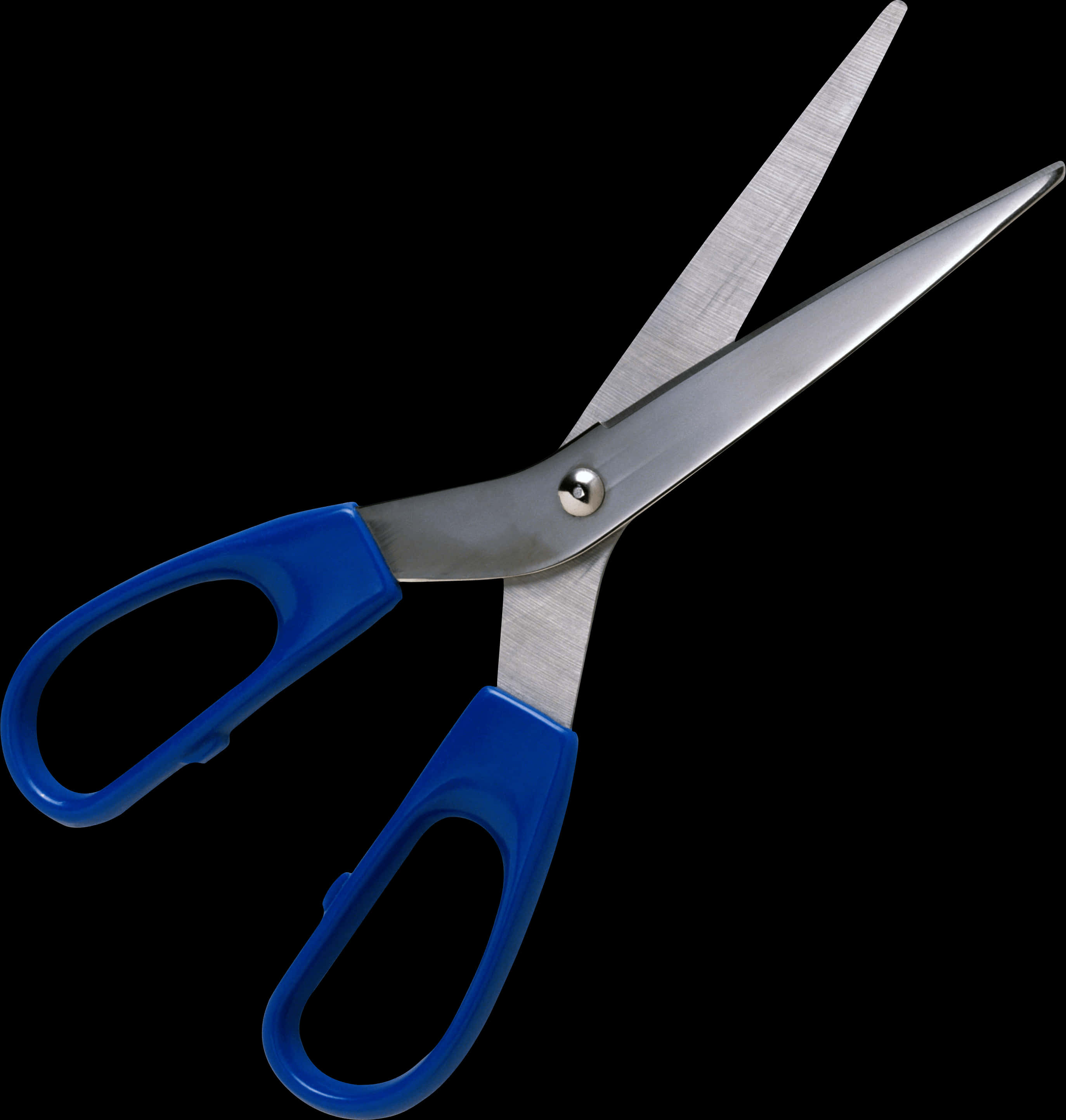 Blue Handled Scissors Open PNG Image