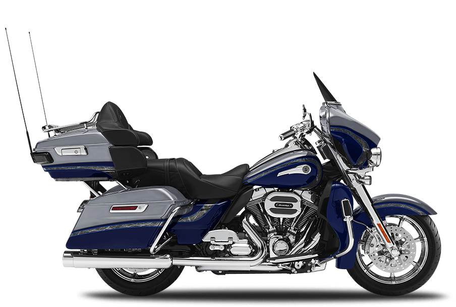 Blue Harley Davidson Touring Bike PNG Image