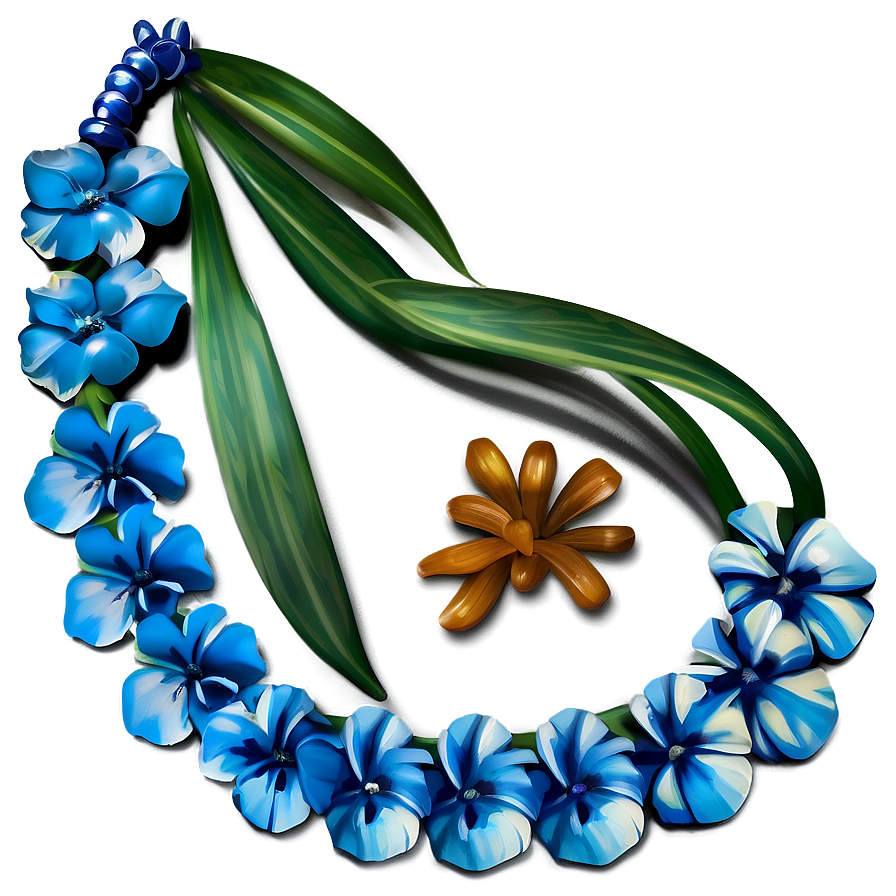 Blue Hawaiian Lei Png Nrt PNG Image