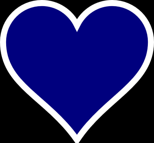 Blue Heart Clipart Outline PNG Image