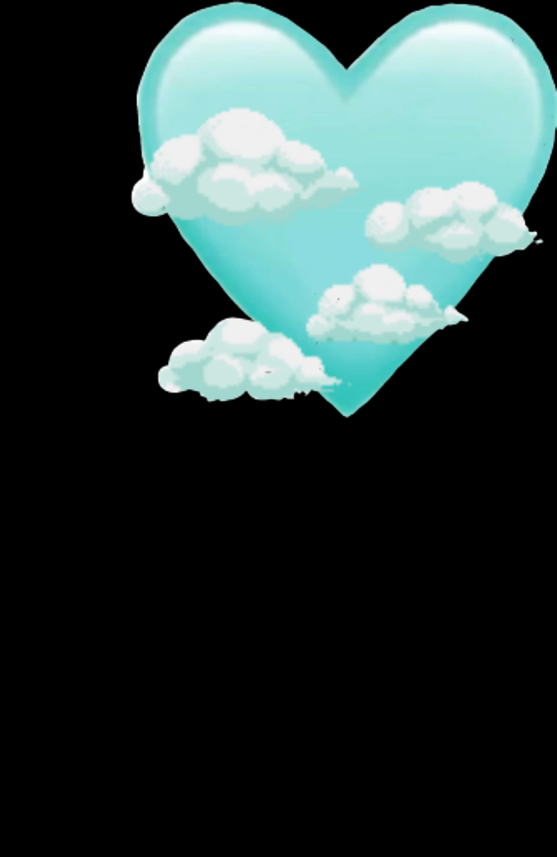 Blue Heart Clouds Emoji PNG Image