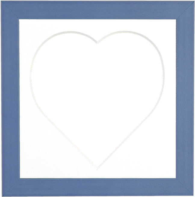 Blue Heart Frame PNG Image