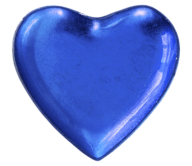 Blue Heart Shaped Object PNG Image