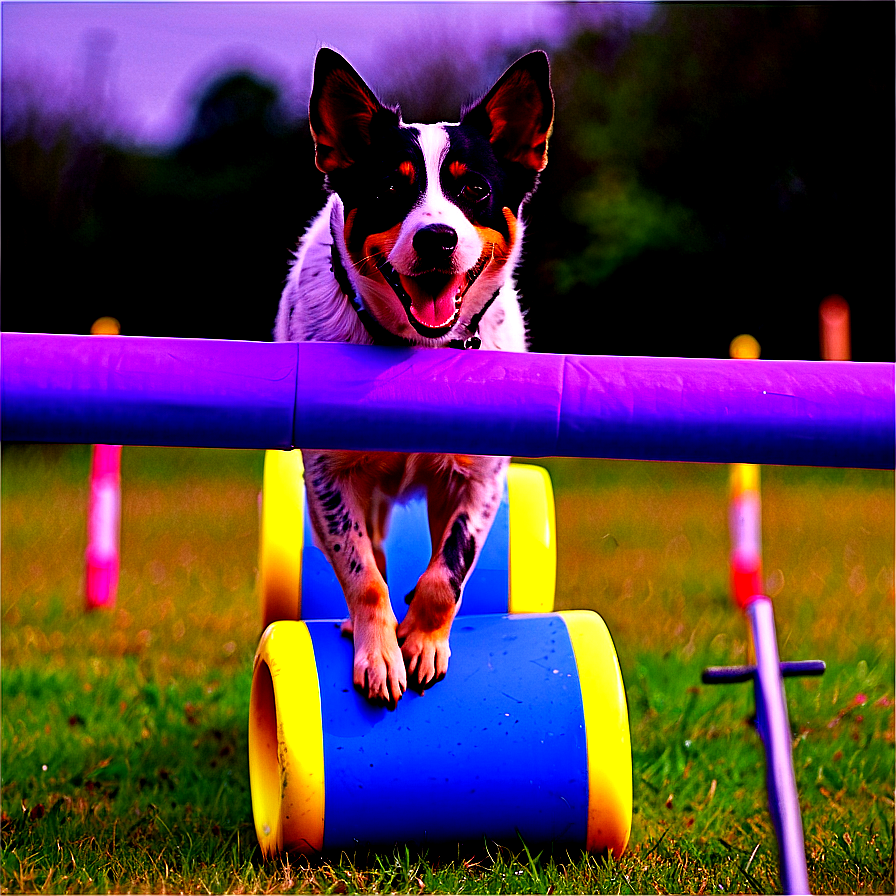 Blue Heeler Agility Course Png 06282024 PNG Image