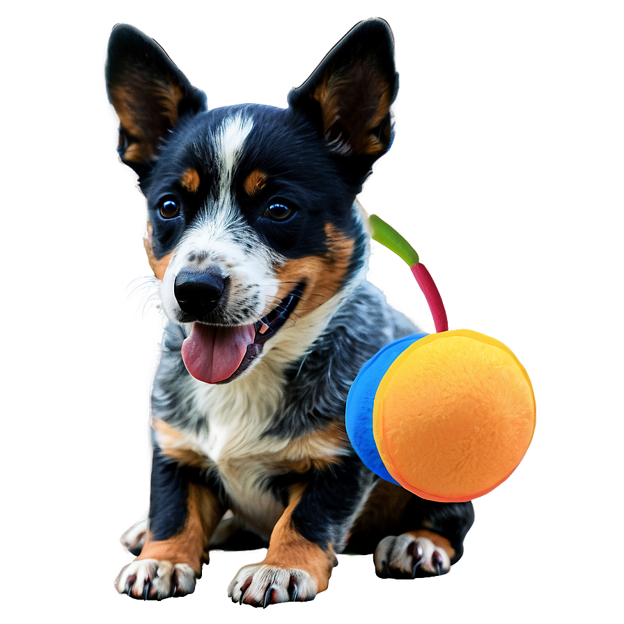 Blue Heeler With Toys Png 06282024 PNG Image