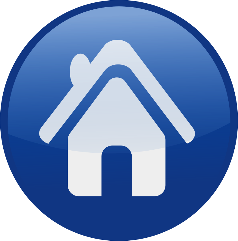 Blue Home Icon PNG Image