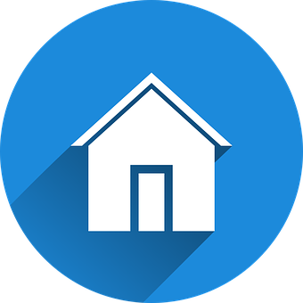 Blue Home Icon PNG Image