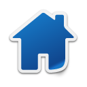 Blue House Icon PNG Image