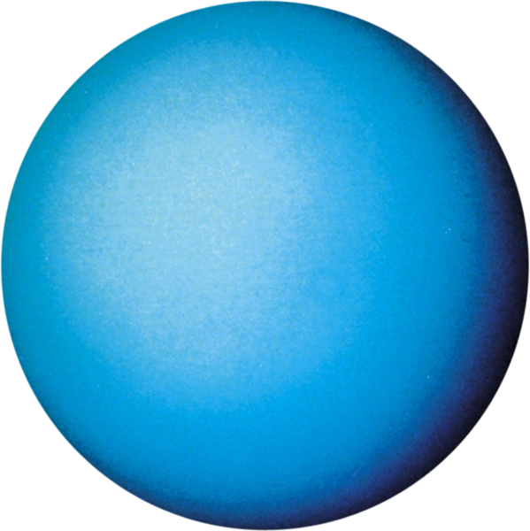 Blue Ice Giant Uranus Planet PNG Image