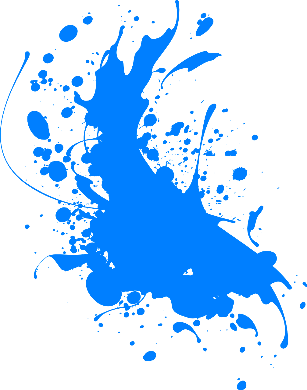 Blue_ Ink_ Splash_ Abstract PNG Image