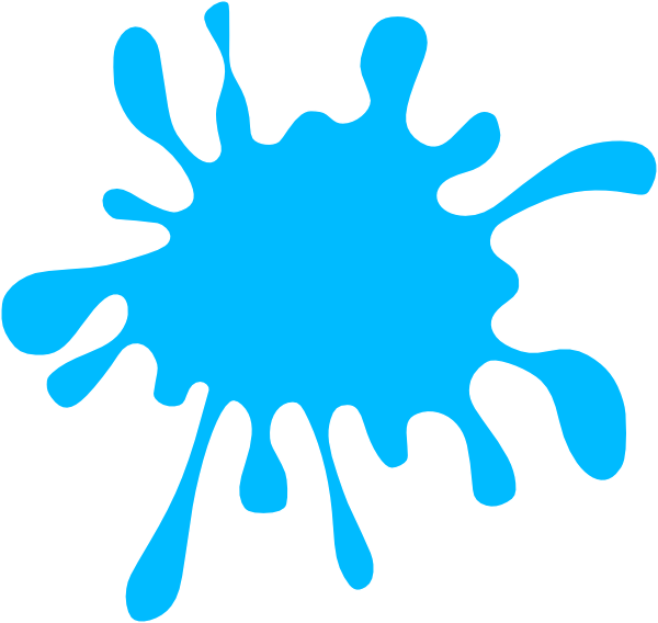 Blue Ink Splash Graphic PNG Image