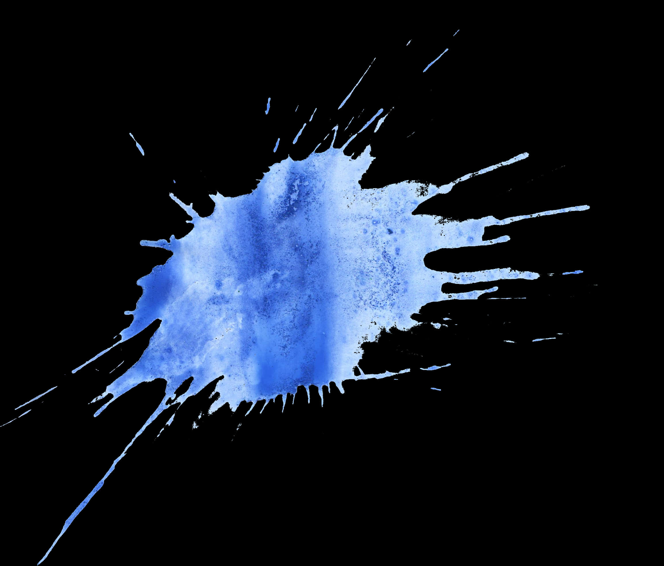 Blue_ Ink_ Splatter_on_ Black_ Background.jpg PNG Image