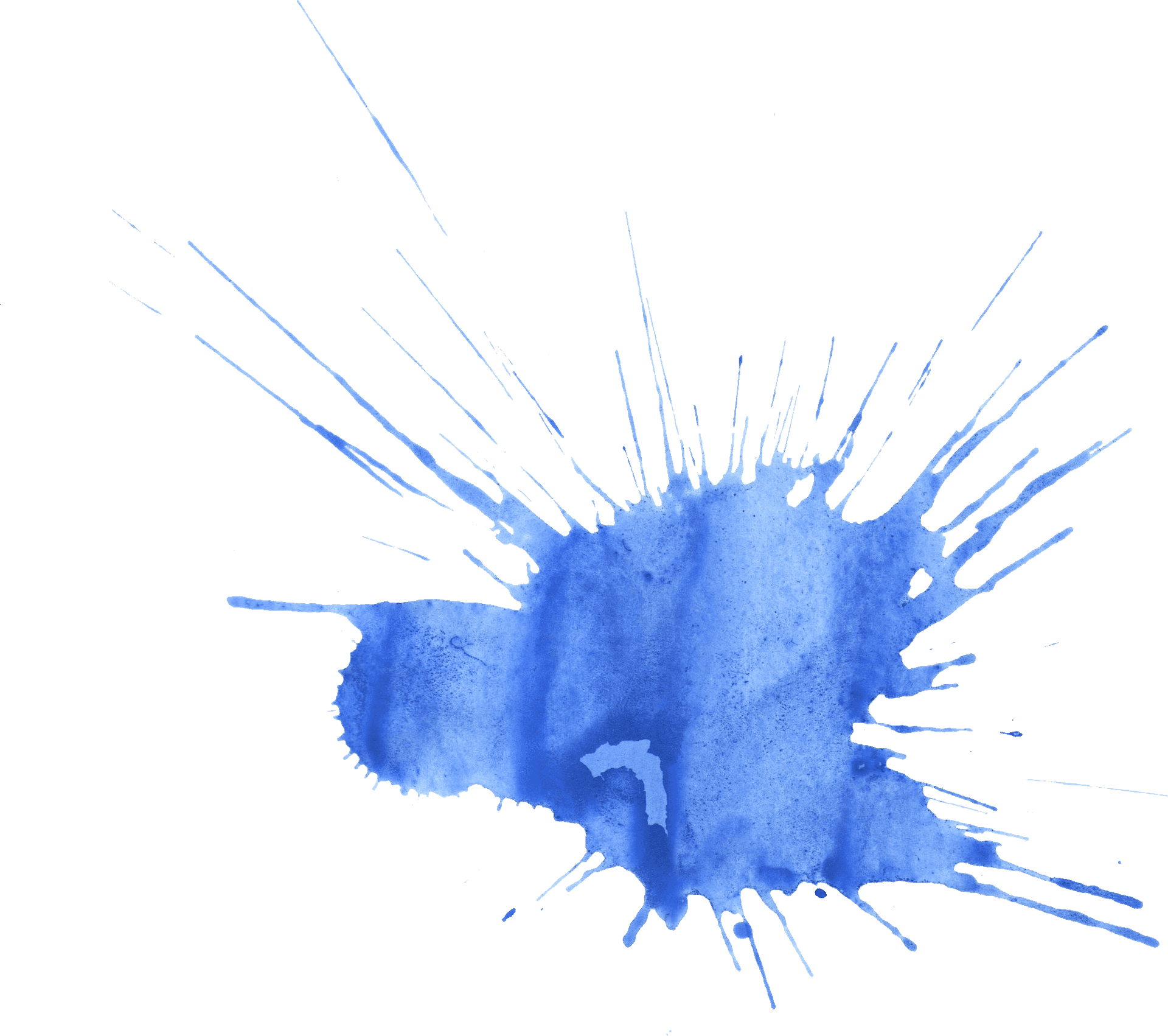 Blue Ink Splatter Texture PNG Image