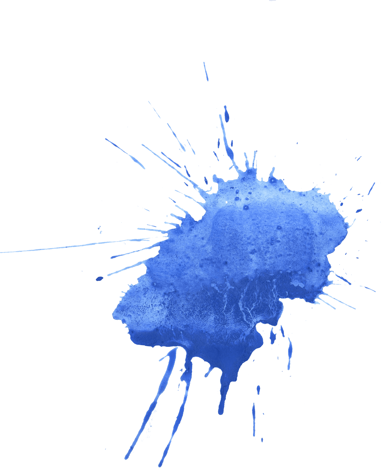 Blue Ink Splatter Texture PNG Image