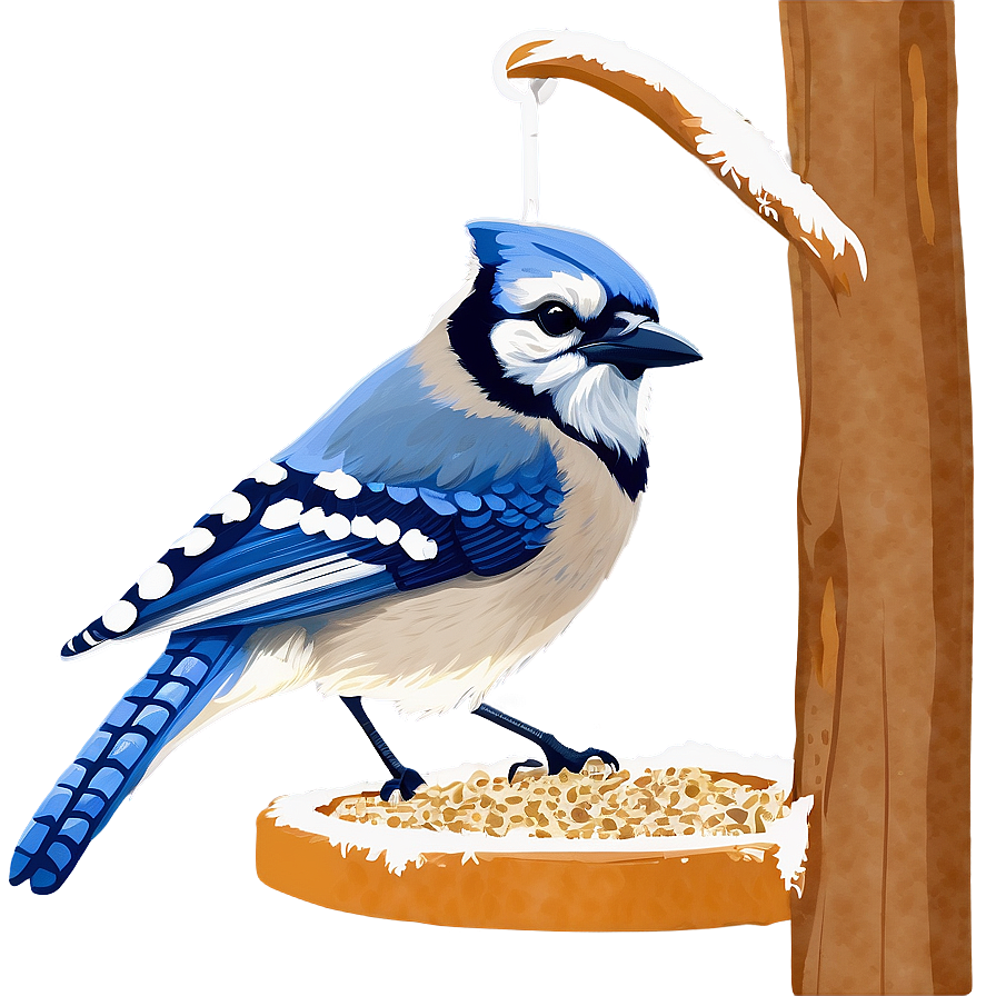 Blue Jay On Bird Feeder Png 06262024 PNG Image