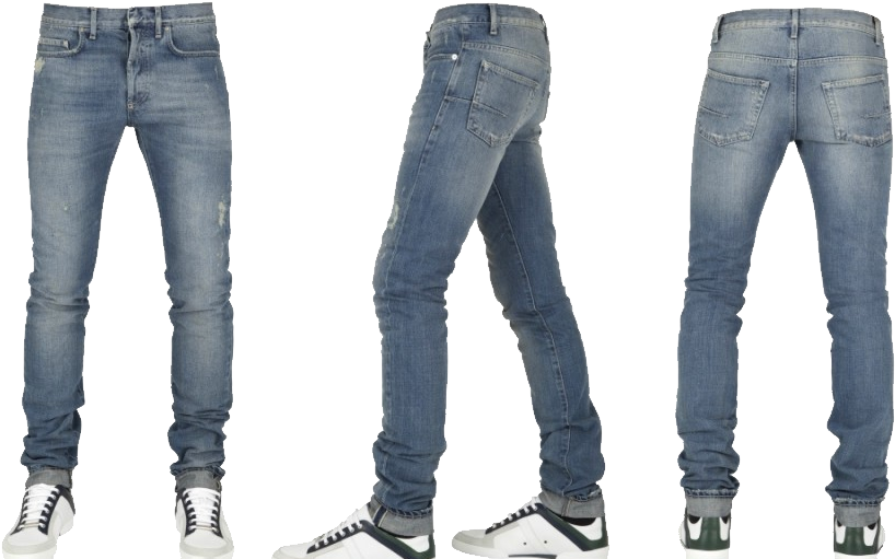 Blue Jeans Multiple Views PNG Image