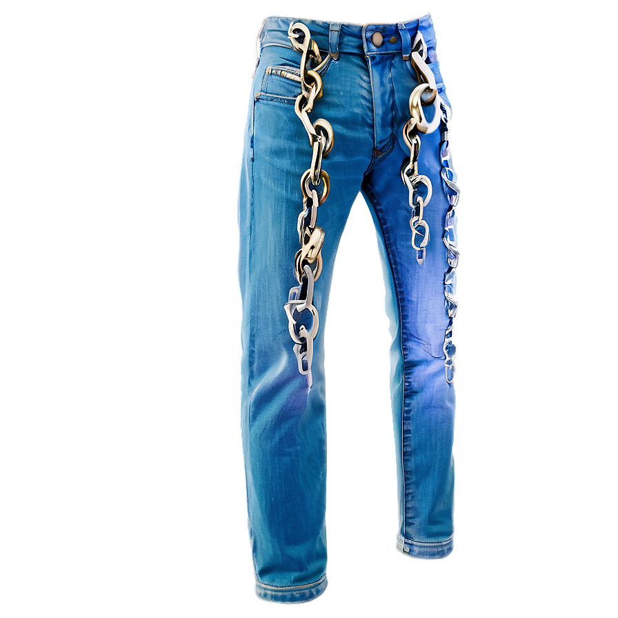 Blue Jeans With Chains Png Rvb25 PNG Image