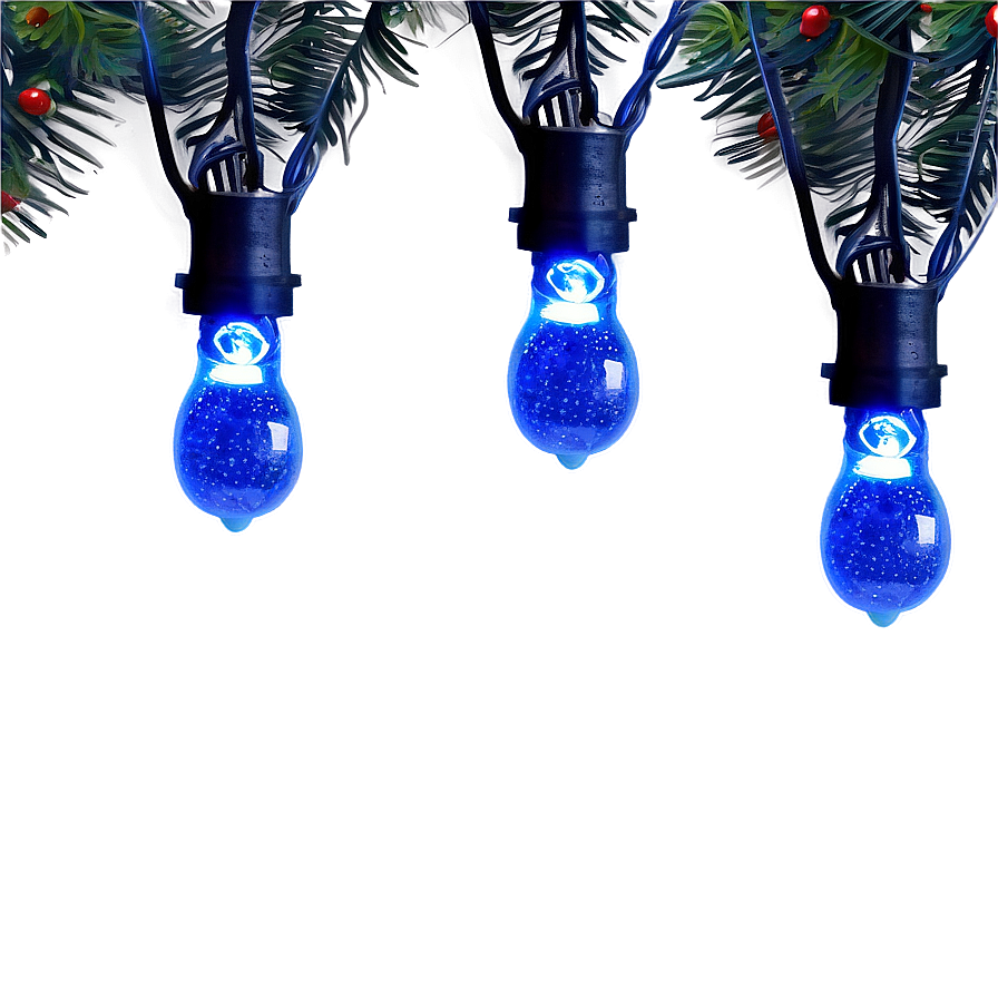 Blue Led Christmas String Lights Png 06292024 PNG Image