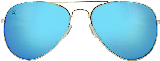 Blue Lens Aviator Sunglasses PNG Image