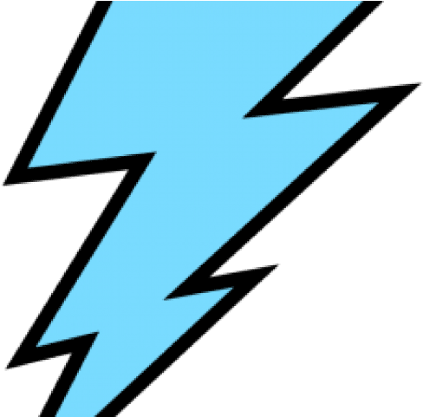 Blue Lightning Bolt Graphic PNG Image