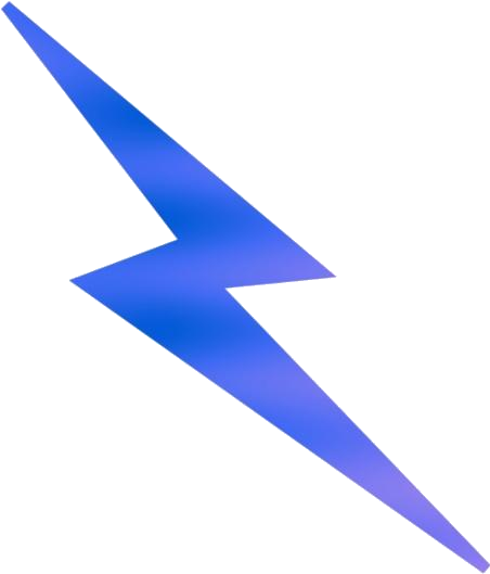 Blue Lightning Bolt Graphic PNG Image