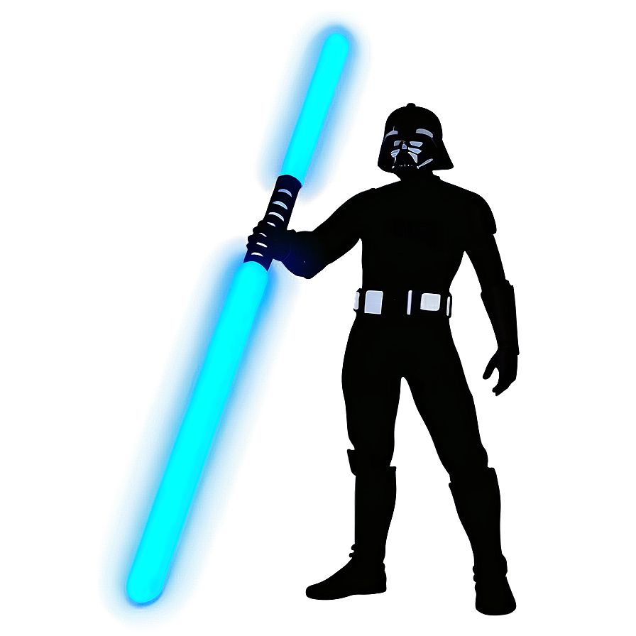 Blue Lightsaber Silhouette Png 65 PNG Image