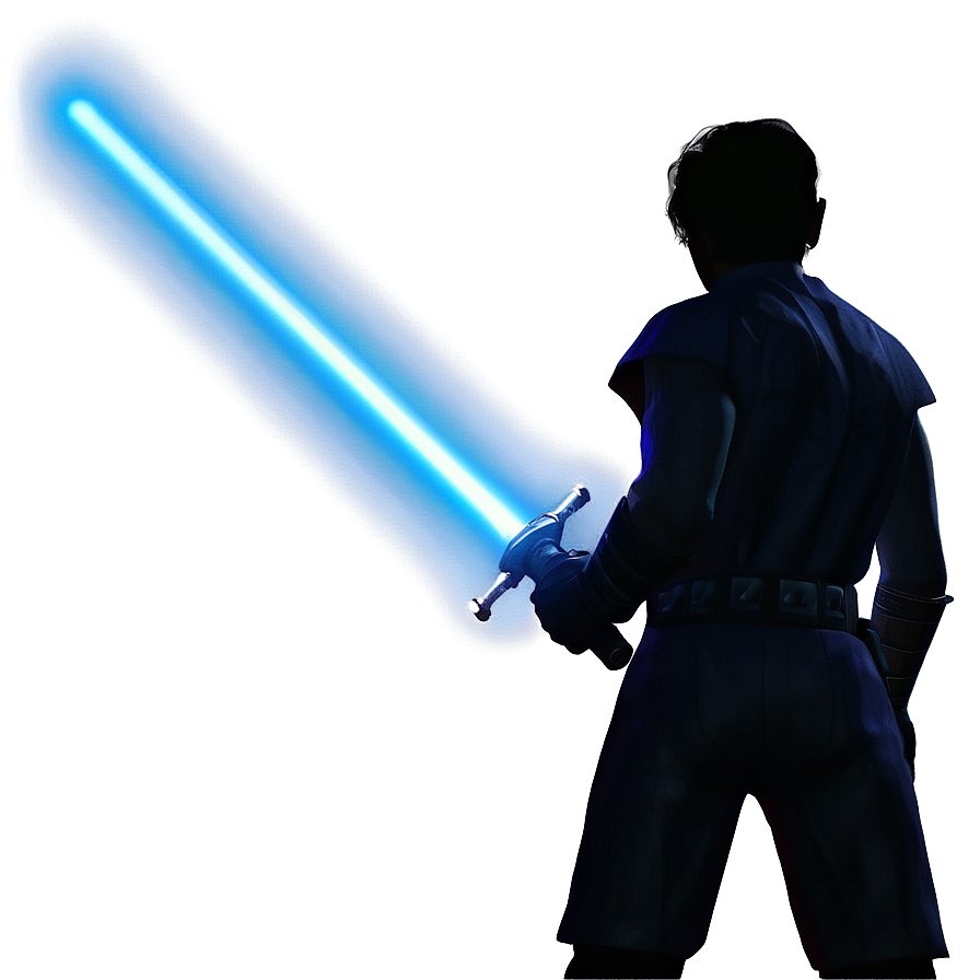 Blue Lightsaber Silhouette Png 7 PNG Image