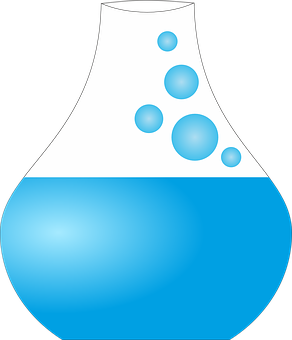 Blue Liquid Lava Lamp Vector PNG Image