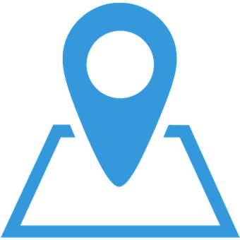 Blue Location Pin Icon PNG Image