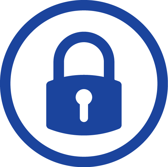 Blue Lock Icon Graphic PNG Image