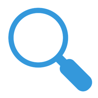 Blue Magnifying Glass Icon PNG Image