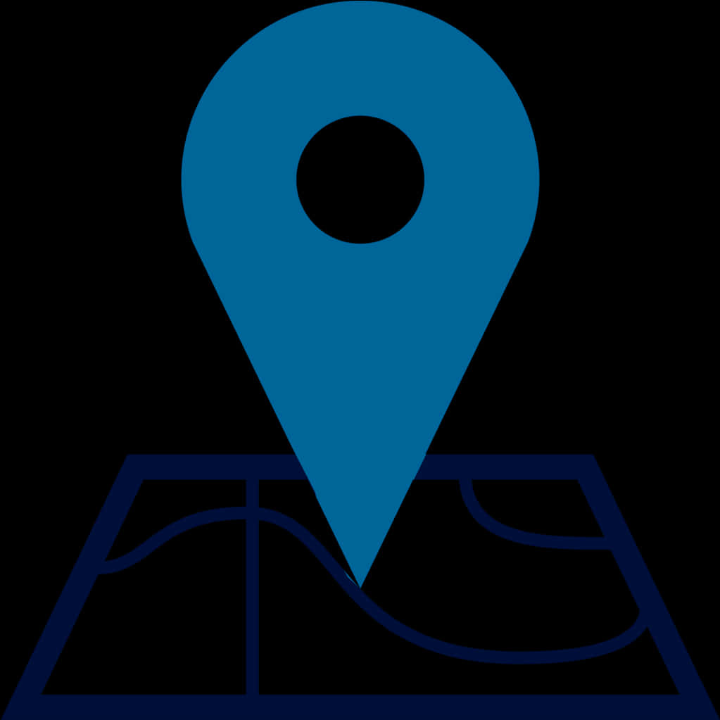 Blue Map Pin Icon PNG Image