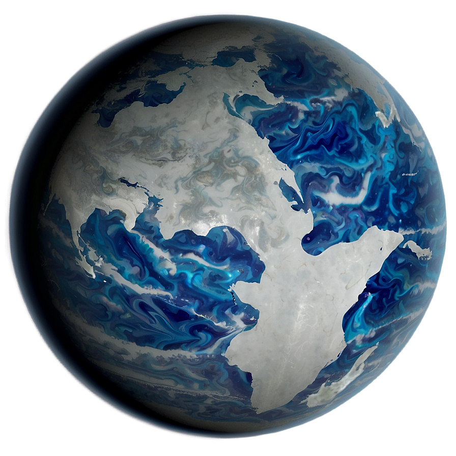 Blue Marble Ball Png Uif PNG Image