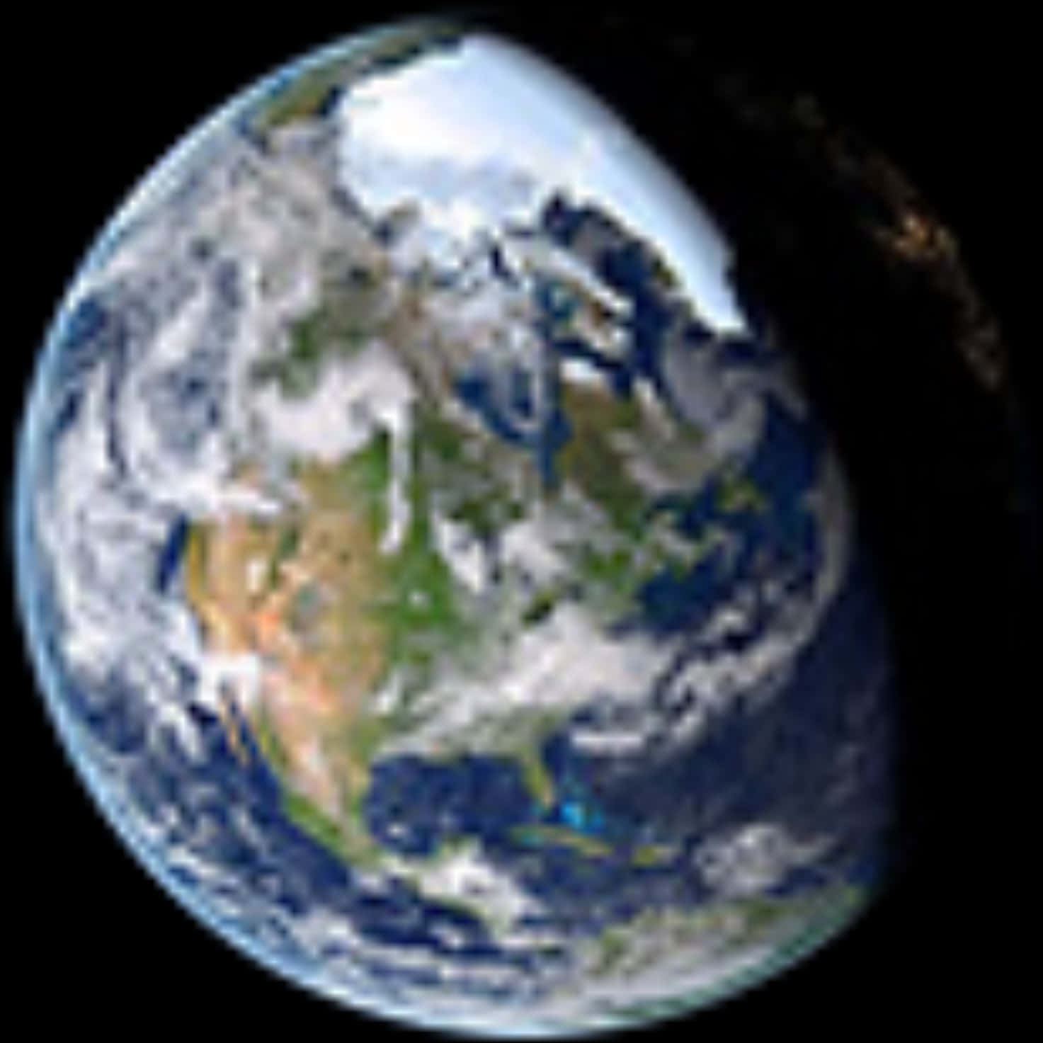 Blue Marble Earth View PNG Image