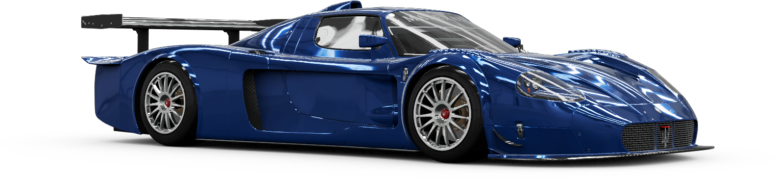 Blue Maserati Race Car Profile PNG Image