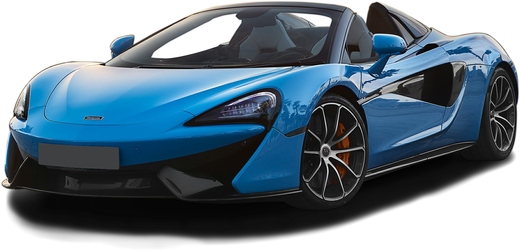 Blue Mc Laren Sports Car Isolated PNG Image