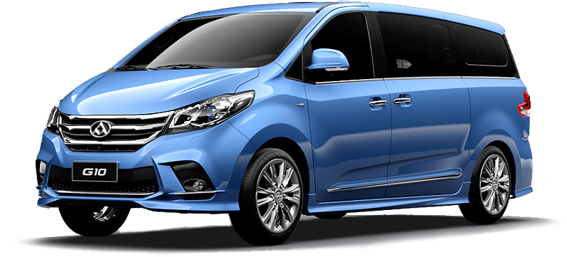 Blue Minivan G10 Model PNG Image