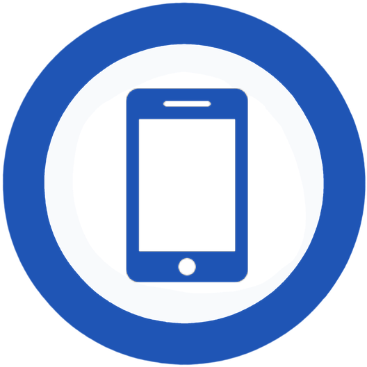 Blue Mobile Phone Icon PNG Image