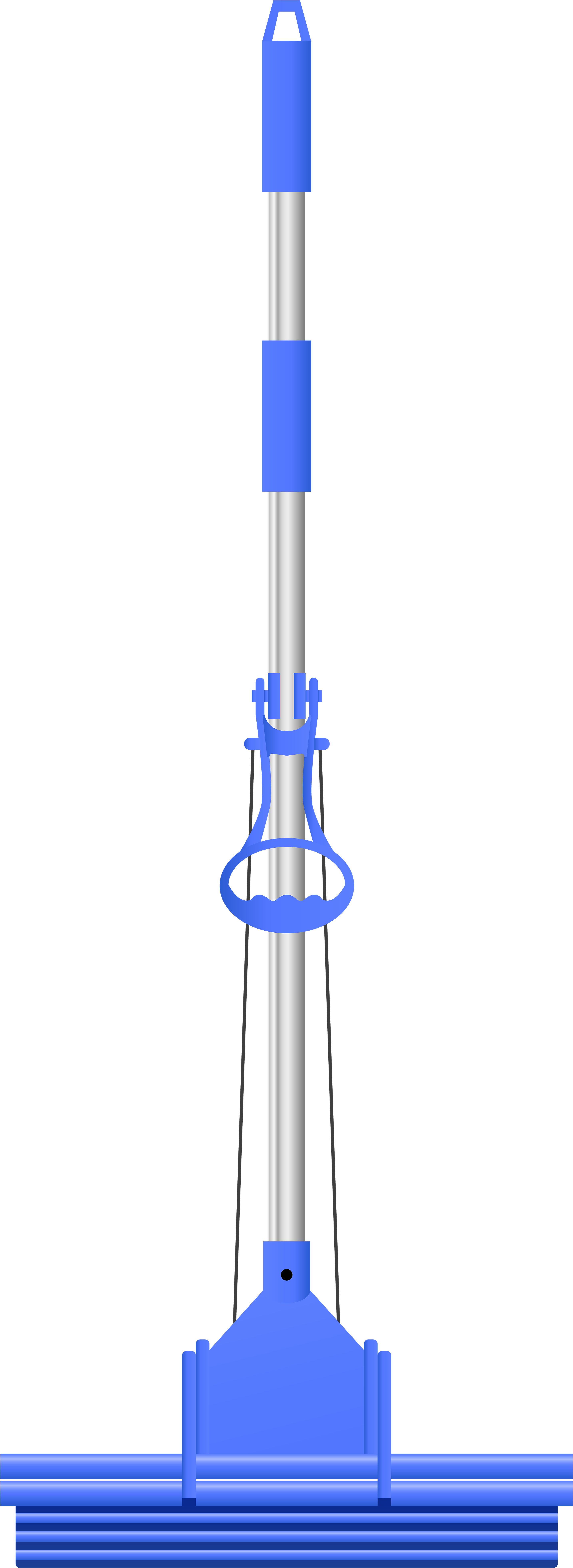 Blue Modern Mop Design PNG Image