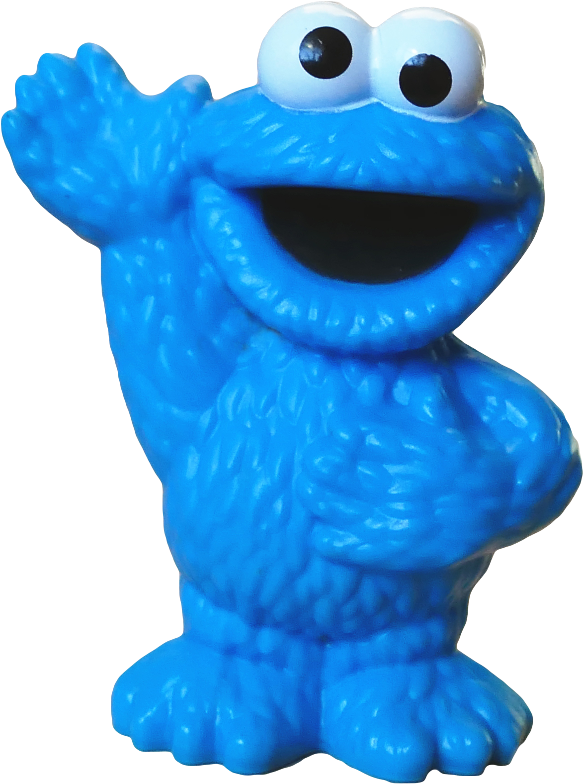 Blue Monster Figure Waving PNG Image