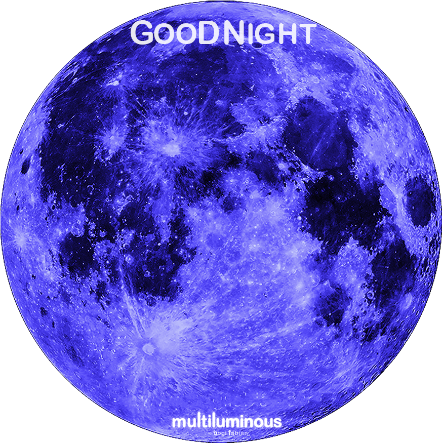 Blue Moon Goodnight Artwork PNG Image