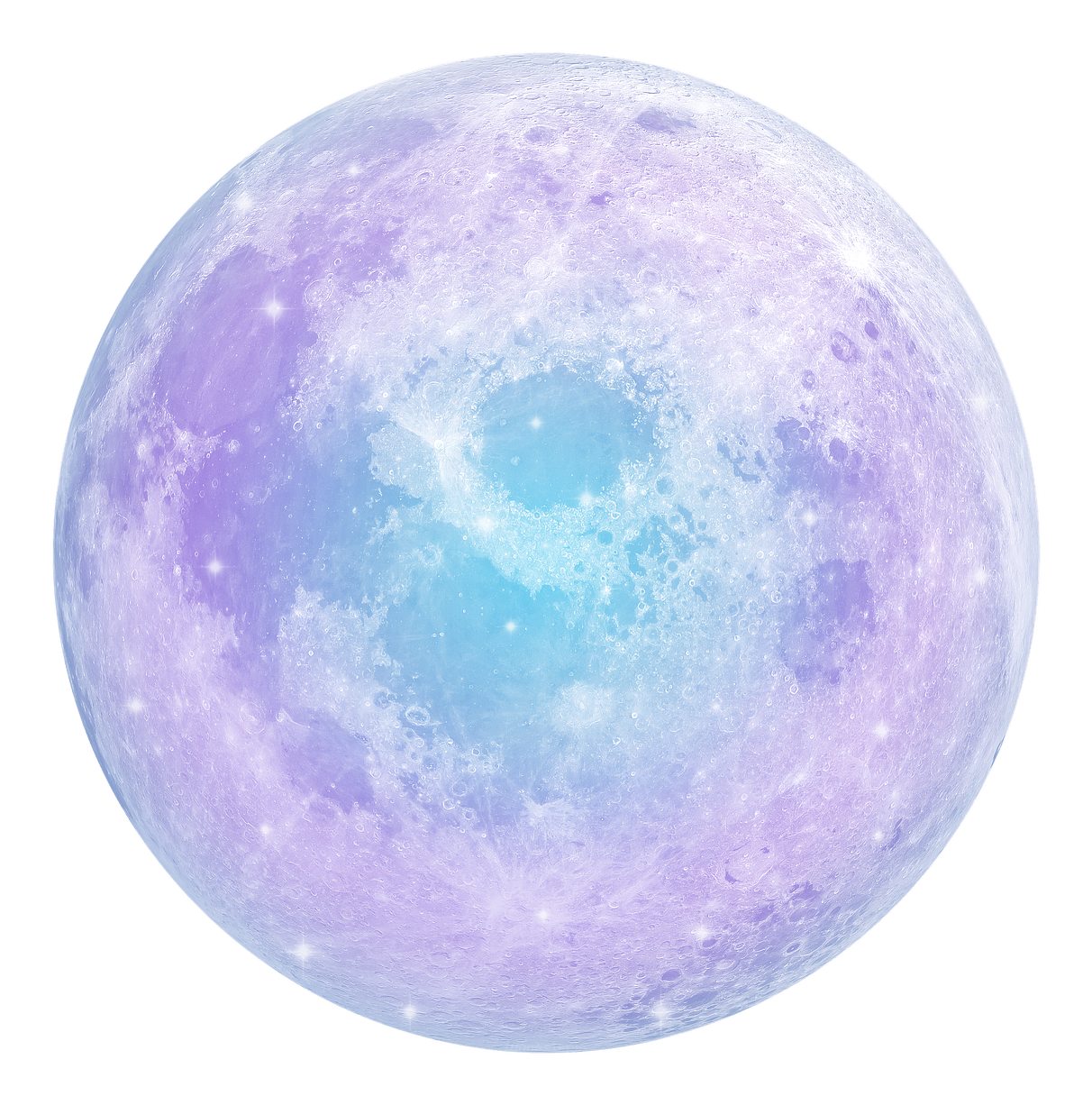 Blue Moon Illustration PNG Image