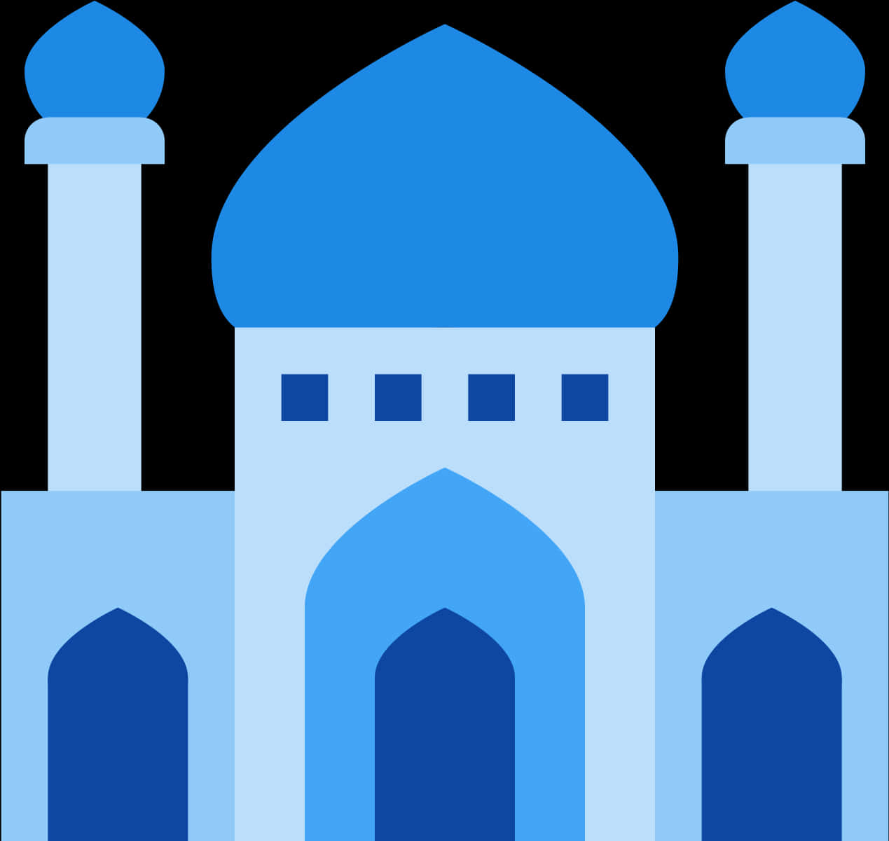 Blue_ Mosque_ Vector_ Illustration PNG Image