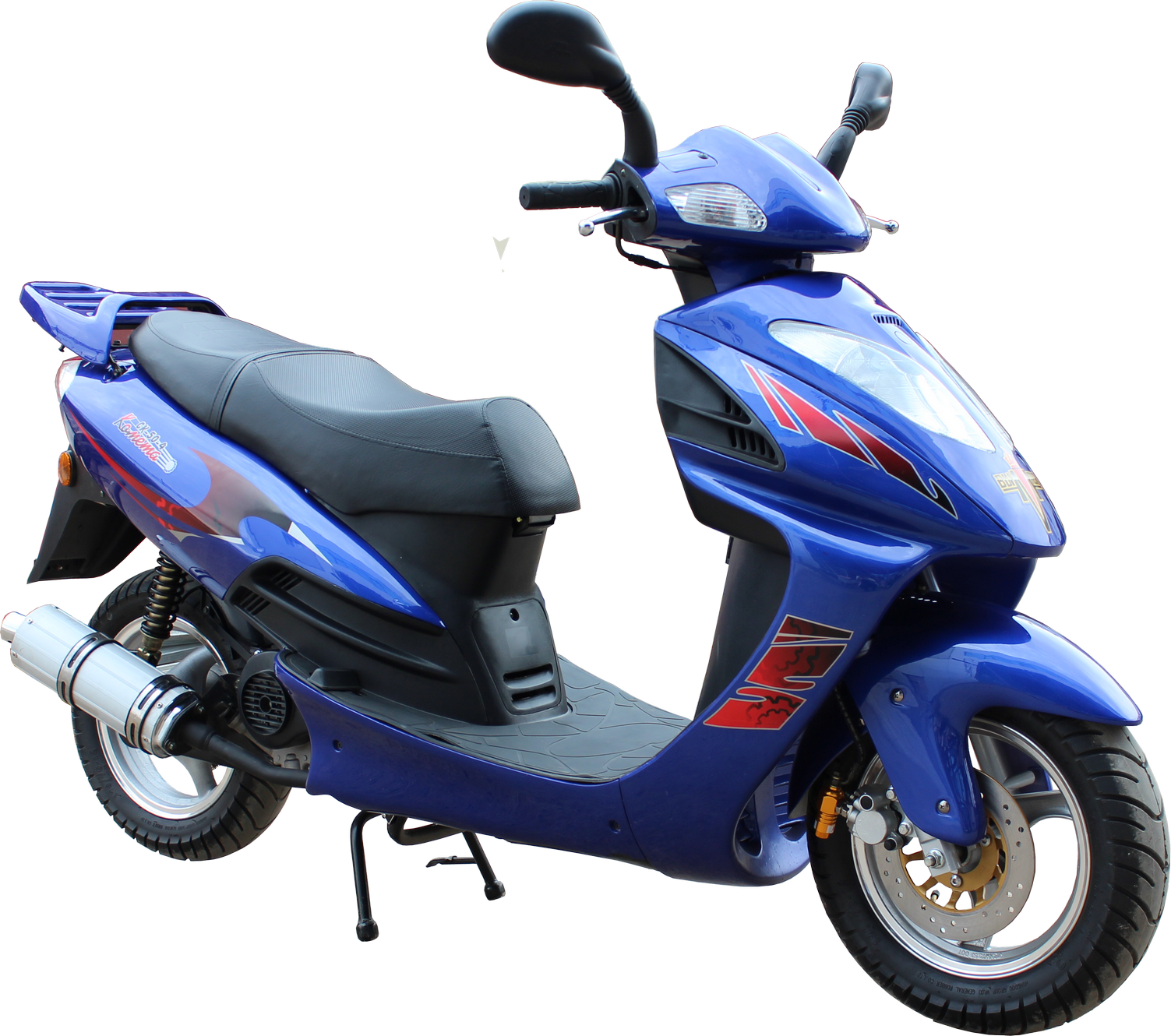 Blue Motor Scooter Isolated PNG Image